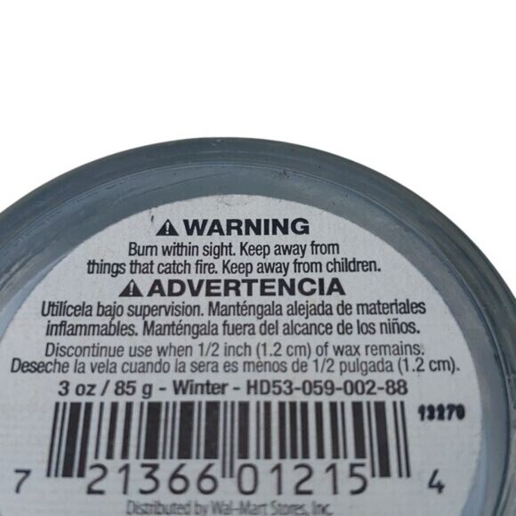 Holiday Time WINTER Scent 3oz Glass Jar Candle with Plastic Lid * Set of 12 - Picture 6 of 6